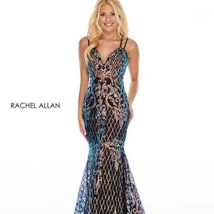A Beautiful Rachel Allan designer dress.